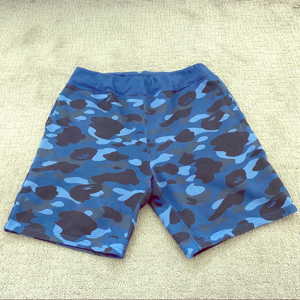 Bape shorts blue Camo size L